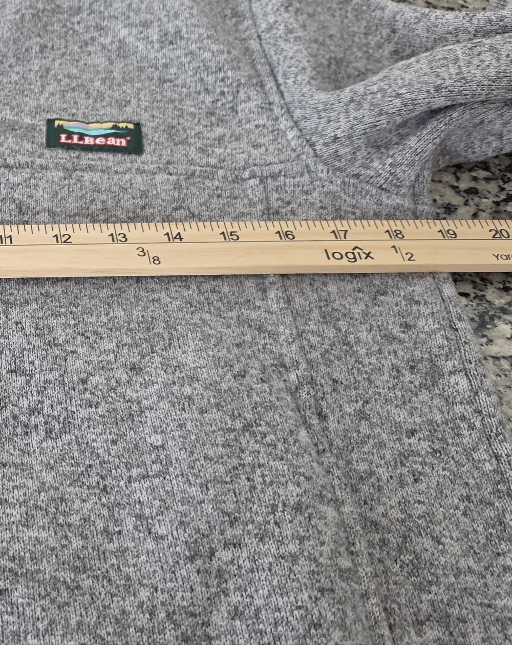 L.L.Bean Fleece Snap Pullover Gray Men’s Small Slightly Fitted Outdoor Gorpcore - Picture 6 of 7